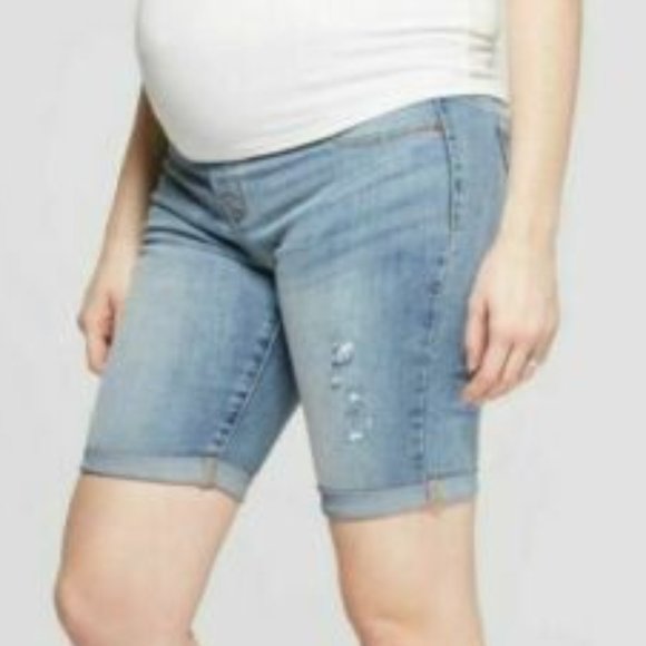 6 Maternity Denim Jeans Shorts Bermuda Isabel
